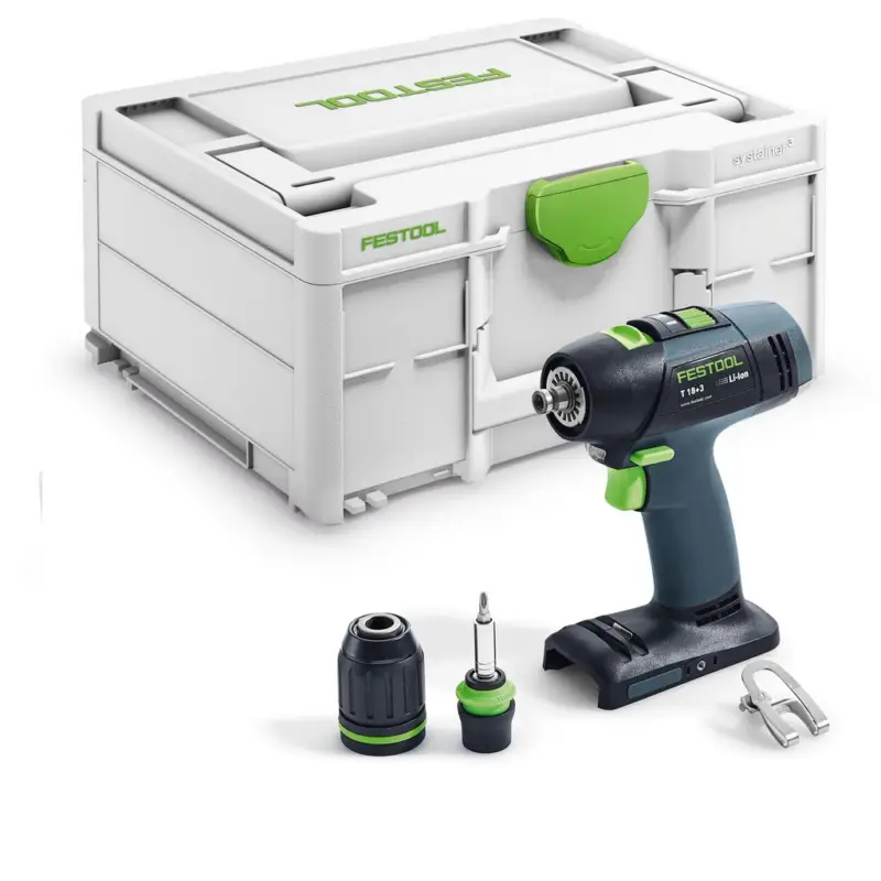 Neue Ware Festool Akku Bohrschrauber T 18+3-Basic im Systainer SYS3 M 187 576448