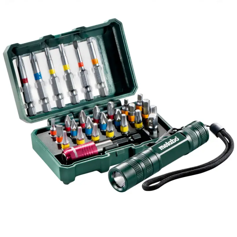 Wochenendangebot Metabo Bitset Kirchner Edition 29 teilig mit Lampe Bithalter 637434000