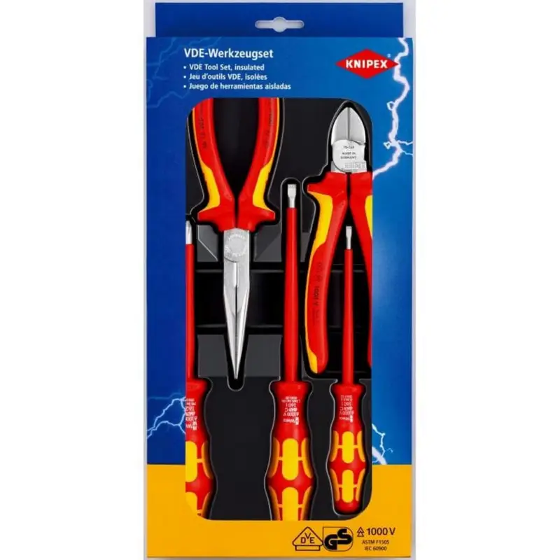 Billig Knipex VDE-Werkzeugsatz 002013 5-teilig mit 3 WERA Schraubendrehern