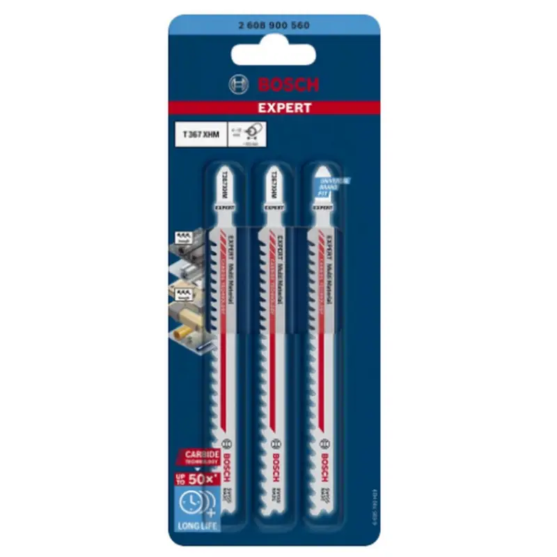 Rabatt Bosch Stichsägeblätter T367XHM 3 Stück Expert 2608900560 Multi Material