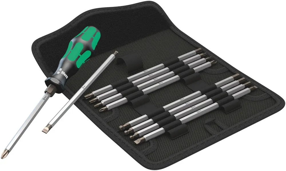 Nur Heute Wera 88/1 Vario-Satz Handhalter Kombiklingen Gürteltasche 11-teilig 05002990001