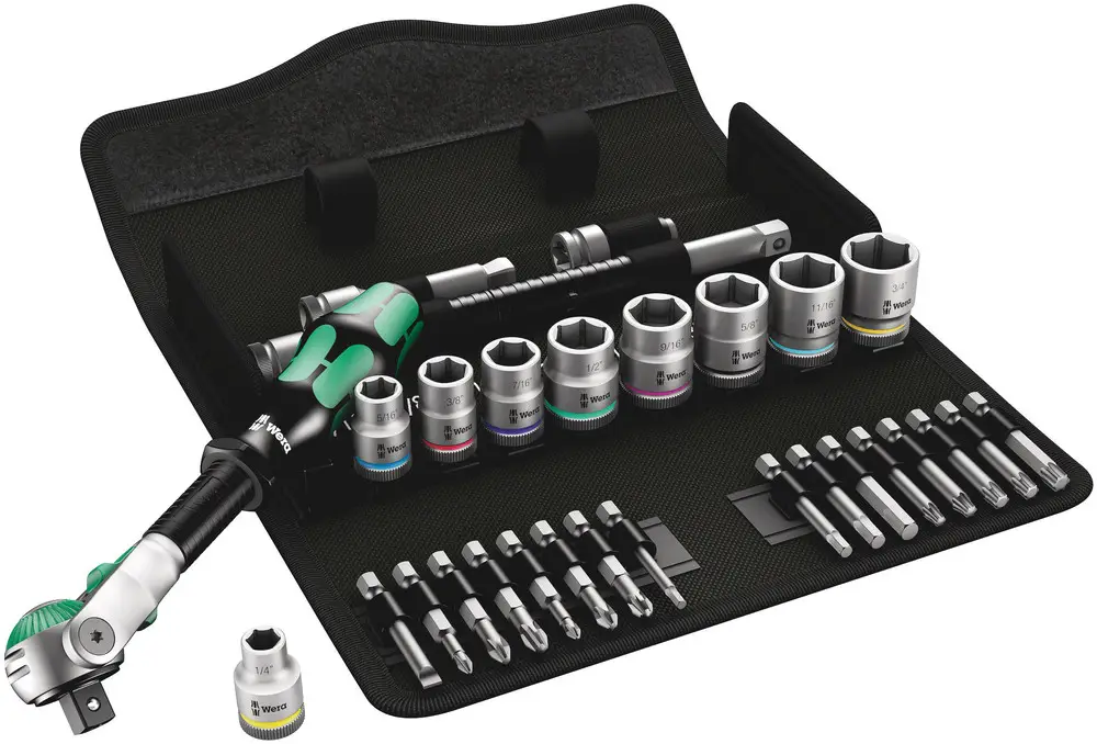 Saisonangebot Wera 8100 SB 9 Zyklop Speed-Knarrensatz, 3/8"-Antrieb 29-teilig 05004049001