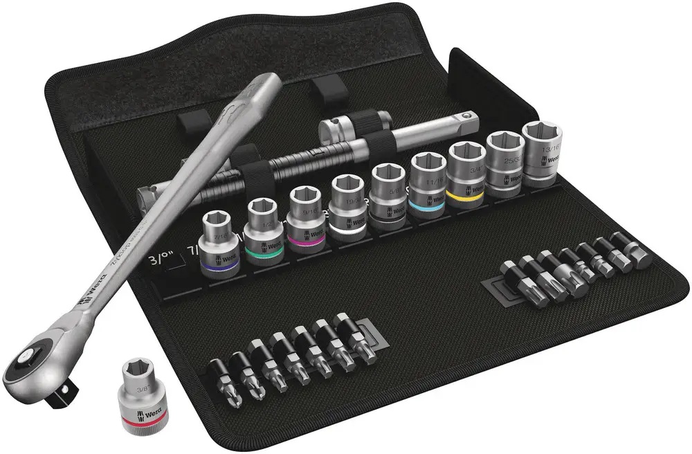 Sofort Bestellen Wera 8100 SC 10 Zyklop Metal-Knarrensatz, 1/2"-Antrieb, zöllig, 28-teilig