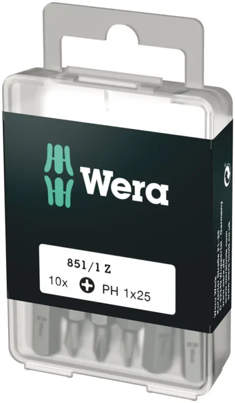 Wera 851/1 Z DIY Bits, PH 1 x 25 mm, 10-teilig 05072400001 Nur Für Kurze Zeit