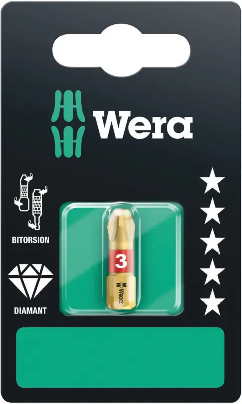 Echt Wera 851/1 BDC SB Bits, PH 3 x 25 mm 05073334001