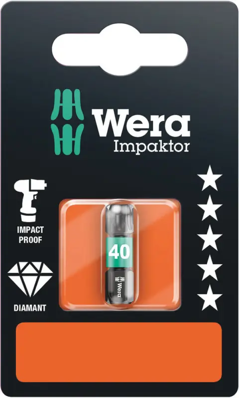 Wera 867/1 IMP DC SB Impaktor Bits, TX 40 x 25 mm 05073927001 Schneller Versand