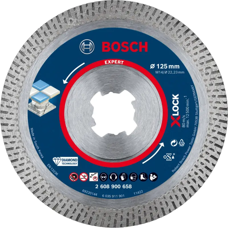 Abverkauf Bosch X-LOCK DIA TS HardCeramic Trennscheibe 125x22.23x1.6x10 EXPERT 2608900658