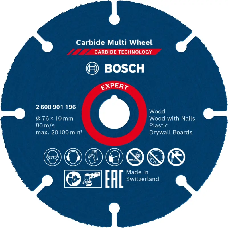 Bosch Trennscheibe 76x10 EXPERT Carbide Multiwheel 2608901196 für Minischleifer Super-Preis