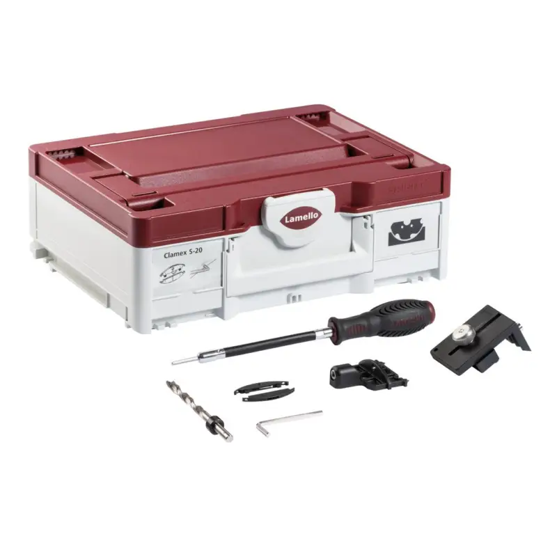 Lamello Clamex S-20 Starterset Verbinder Bohrlehre Montagewerkzeug 145247 Geprüft