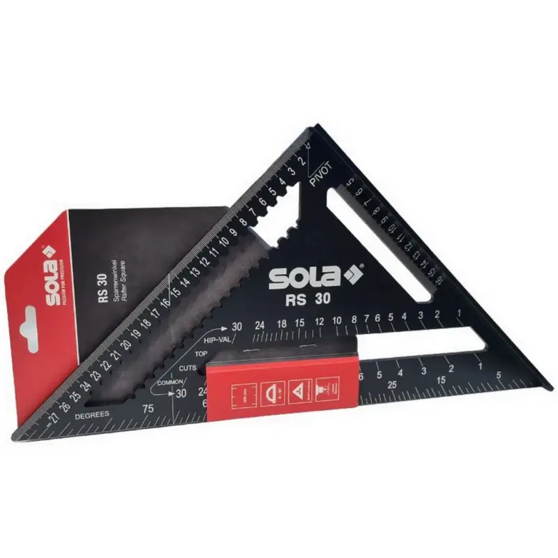 Sola Sparrenwinkel Winkel Lineal Anschlagwinkeldreieck Metrisch 305 mm RS 30 Rabatt