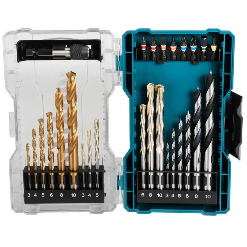 Makita Bohrer Bit Set Holz Steinbohrer Metallbohrer Bithalter 27tlg E-07032 Günstig