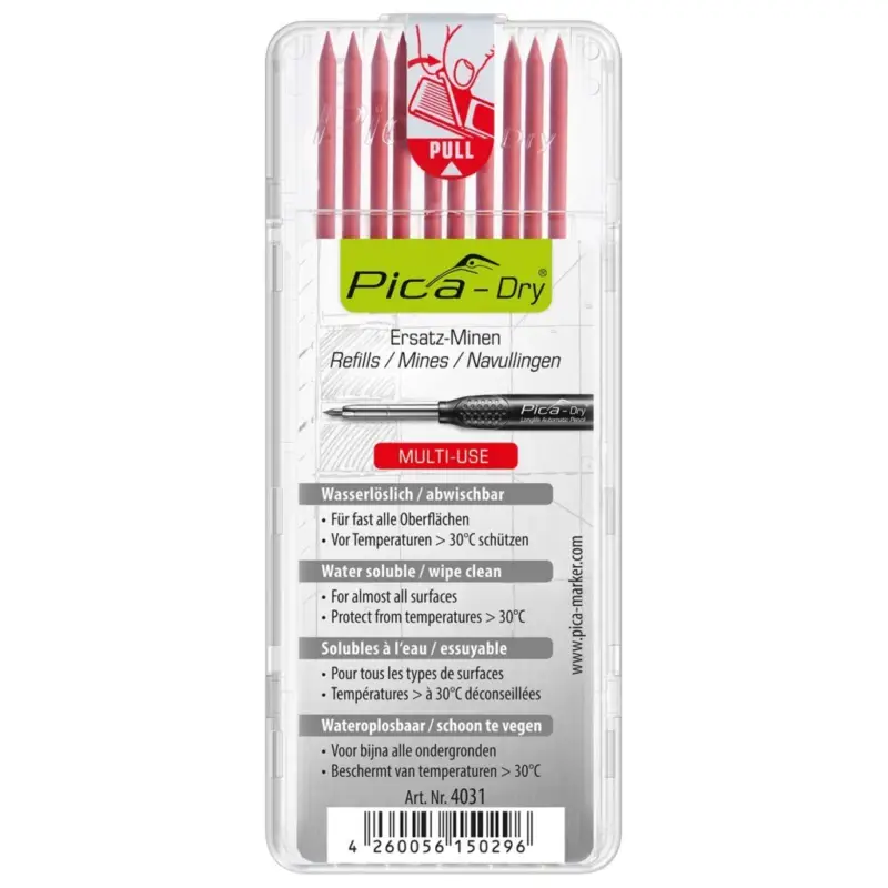 Pica Ersatzminen Minen Multi Use Marker Wasserlöslich abwischbar 2,8mm rot 4031 Nur Heute
