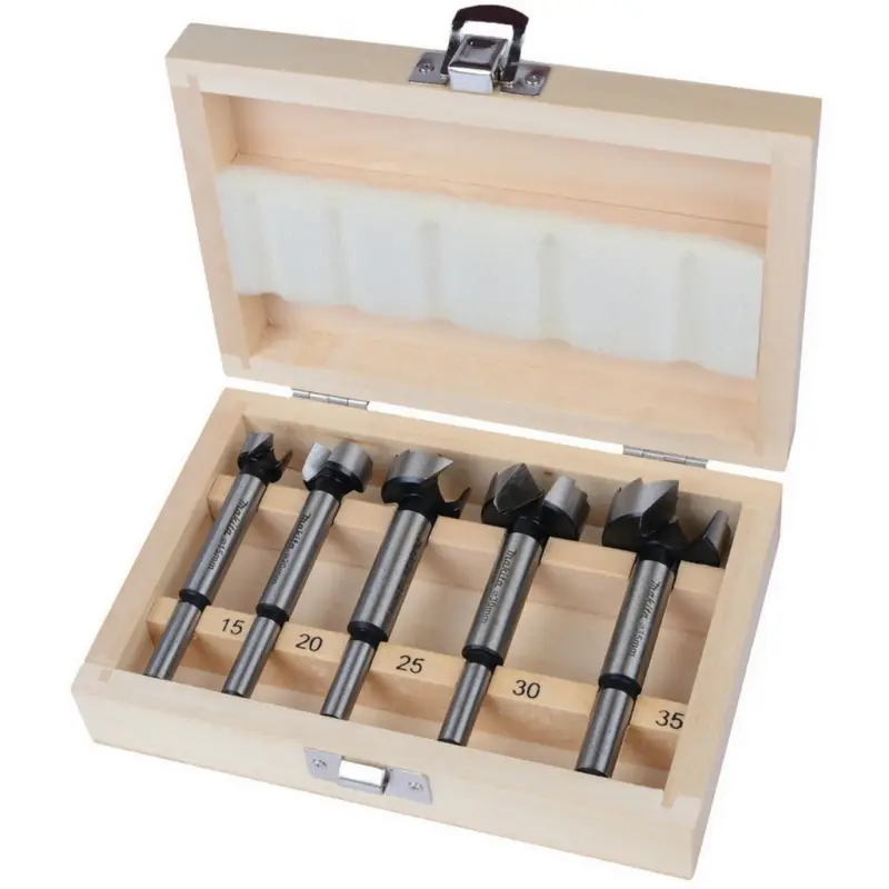 Heißes Angebot Makita Forstnerbohrer Set Rundschaft 5 tlg 15 - 35mm Bohrer Holzbohrer D-47363