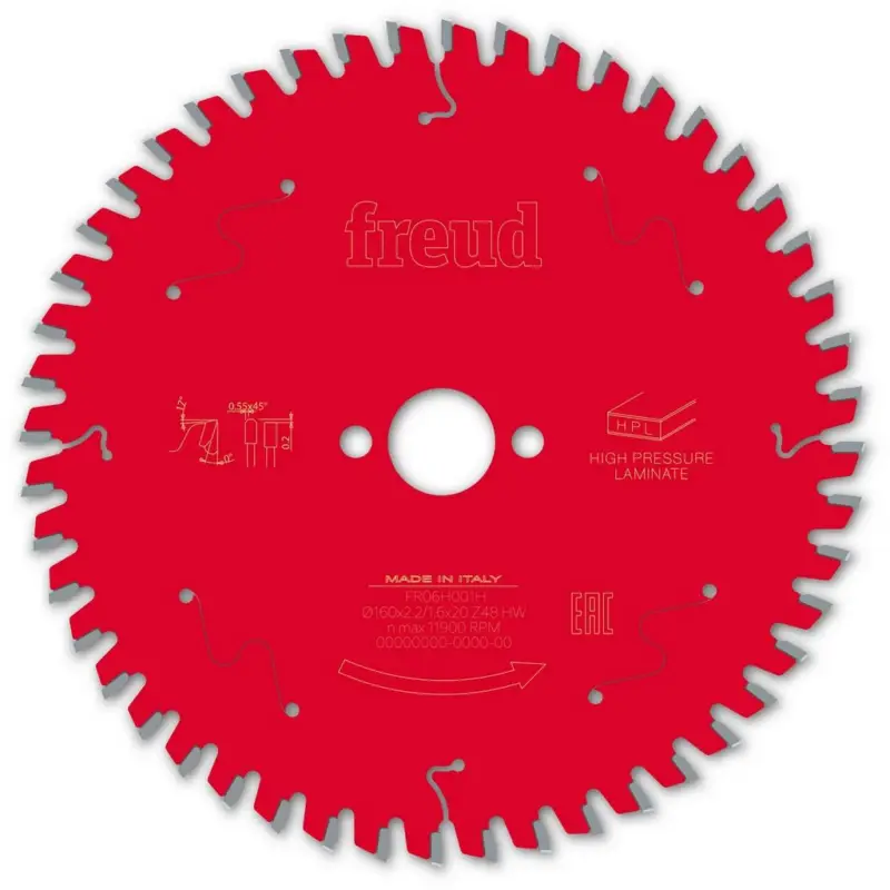 Freud Kreissägeblatt FR06H001H HPL 160x20x2,2/1,6mm Z48 Tauchsäge F03FS09865 Preis Gesenkt
