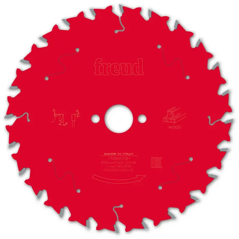 Aktuell Freud Kreissägeblatt FR06W009H 160x20x2,4/1,6mm Z24 Tauchsäge Holz F03FS09681