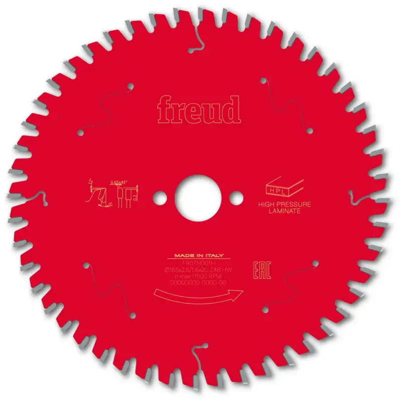Preiswert Freud Kreissägeblatt FR07H001H 165x20x2,6/1,6mm Z48 Handsäge HPL F03FS09866