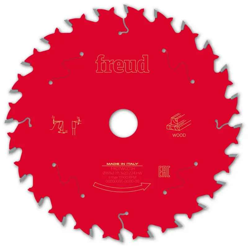 Preis Gesenkt Freud Kreissägeblatt FR07W001H 165x20x1,7/1,3mm Z24 Handsäge Holz F03FS09686