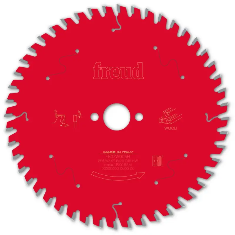 Freud Kreissägeblatt FR07W005H 165x20x2,4/1,6mm Z48 Handsäge Holz F03FS09690 Schneller Versand