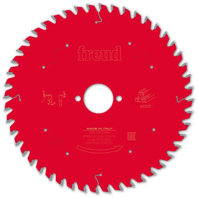 Freud Kreissägeblatt FR13W008H 190x30x2,4/1,6mm Z48 Handsäge Holz F03FS09719 Preisreduziert