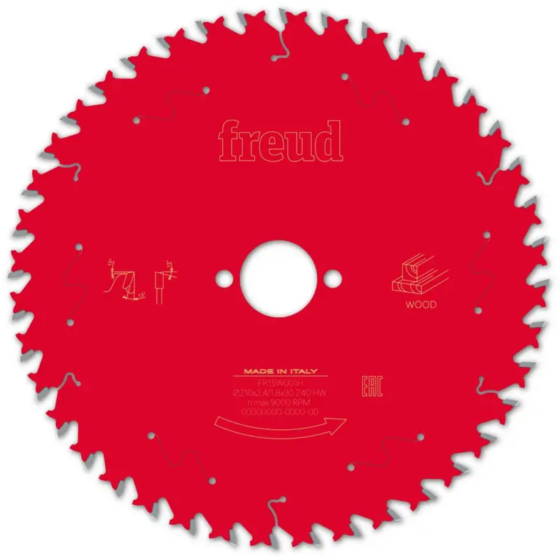 Neue Ware Freud Kreissägeblatt FR15W001H 210x30x2,4/1,8mm Z40 Tauchkreissägen F03FS09723