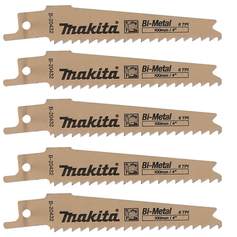 Makita Reciproblatt Sägeblatt BIM 100mm 6Z 5 Stück Reciprosäge Holz B-20432 Sonderangebot