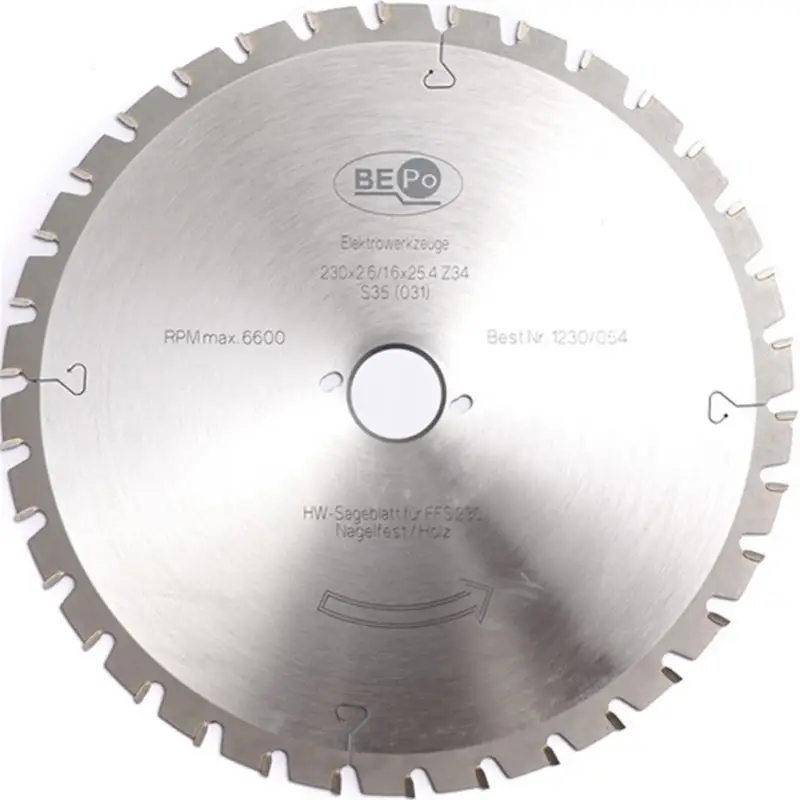Bestpreis Bepo HW Sägeblatt nagelfest FFS 230 Z34 230mm Altfensterrahmen Holz 1230/054
