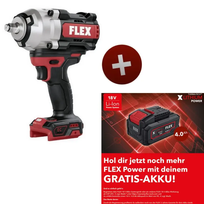 Flex Akku Schlagschrauber 18V IW 1/2 Zoll 1500 18-EC C ohne Akku 532063 Neuheit