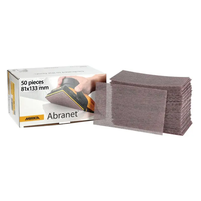 Abverkauf Mirka Schleifblätter Abranet 81 x 133 mm Grip P100 50 Stück 5417805010
