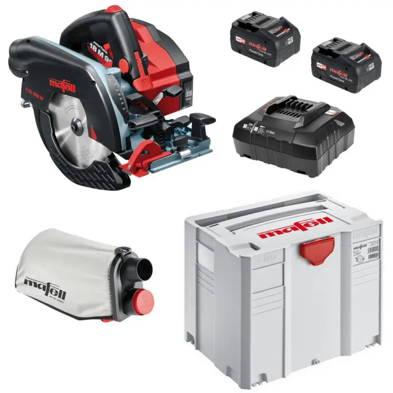 Mafell Akku Handkreissäge K55 18M bl im T-Max 1x Ladegerät 2x Akku CAS 91D601 Beliebt