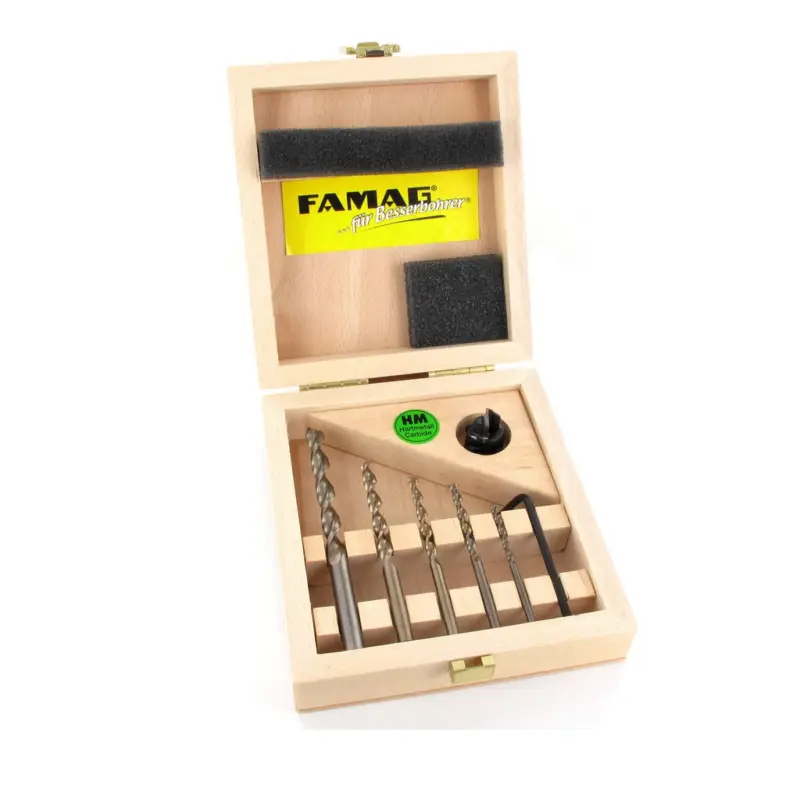 Famag Bohrer Vario Aufsteckversenker Holzspiralbohrer 6tlg Zubehör 3575.505 Sale