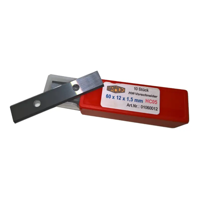 Brück HM Wendemesser Wendeplatten HW 60 x 12 x 1,5 Falzkopf Fügemesserkopf 10 St Knallerangebot