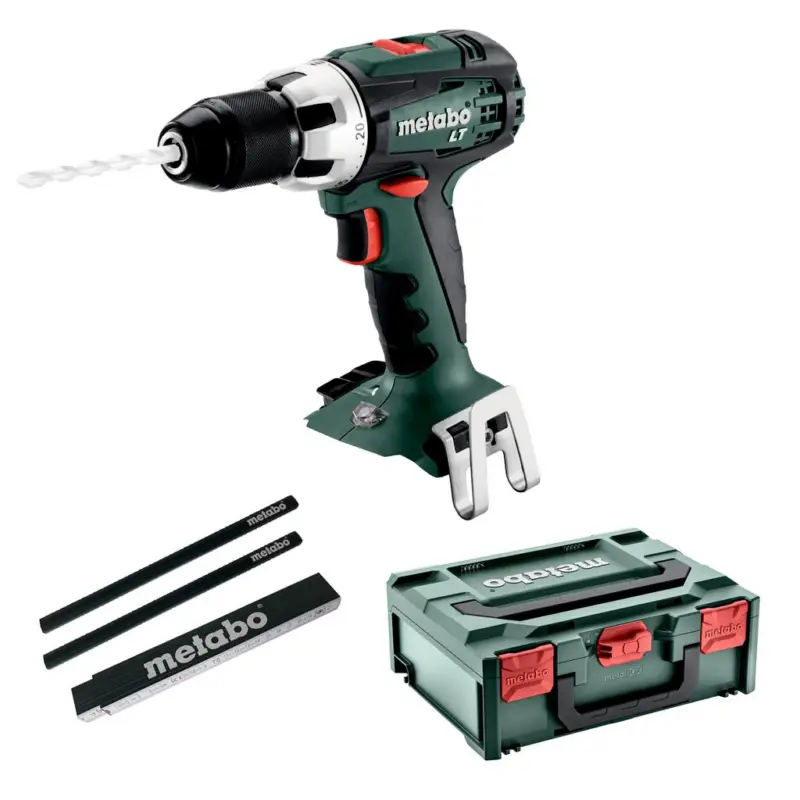 Solange Der Vorrat Reicht Metabo Akku-Bohrschrauber BS18LT + metaBOX145 + Meterstab + Bleistifte