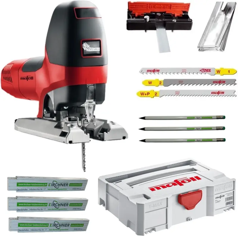 Neu Mafell Präzisionsstichsäge P1cc MaxiMAX 230 V + 3x Zollstock + 3x Bleistift
