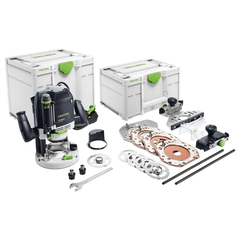 Markenprodukt Festool Oberfräse OF 2200 EB-Set 576220 Spannzange Ø 8/12mm Systainer SYS3 M 337