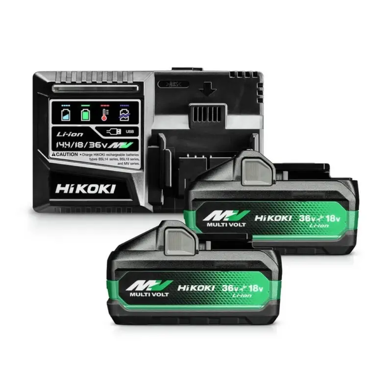 HiKoKi Booster Pack UC18YSL3WHZ 2x Multivolt Akku 18V/36V 5,0/2,5 Ah + Ladegerät Bestpreis