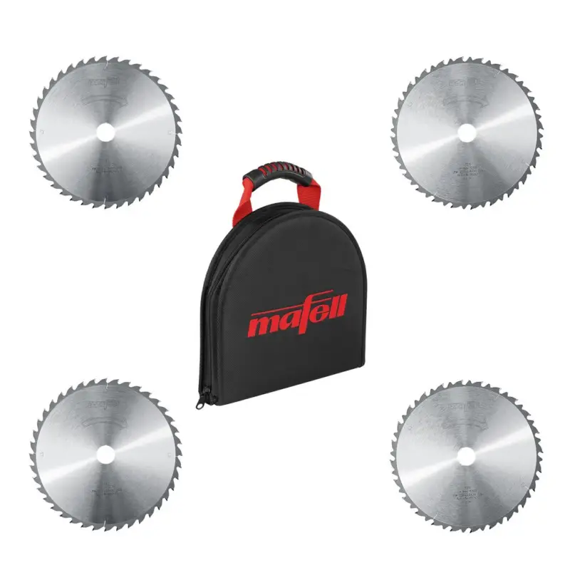 Direktkauf Mafell Sägeblatttasche TZ-SBT250 + HM-Blätter 2x 250x30 Z40 + 2x 250x2,8x30 Z24