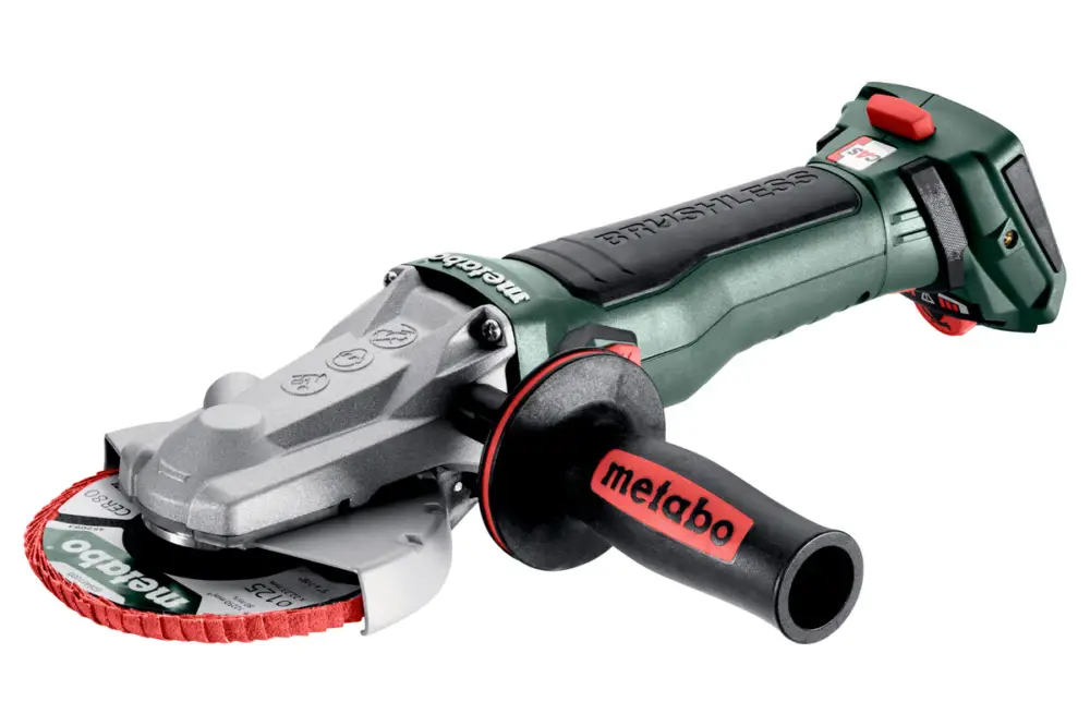 Günstig METABO Akku-Flachkopf-Winkelschleifer WVBF 18 LT BL 11-125 Quick 601307840 metaBOX 165 L