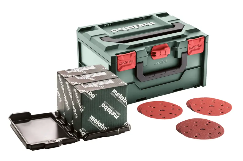 METABO metaBOX Schleifmittel-Set "multi-hole", 150, H+M 626756000 Günstig