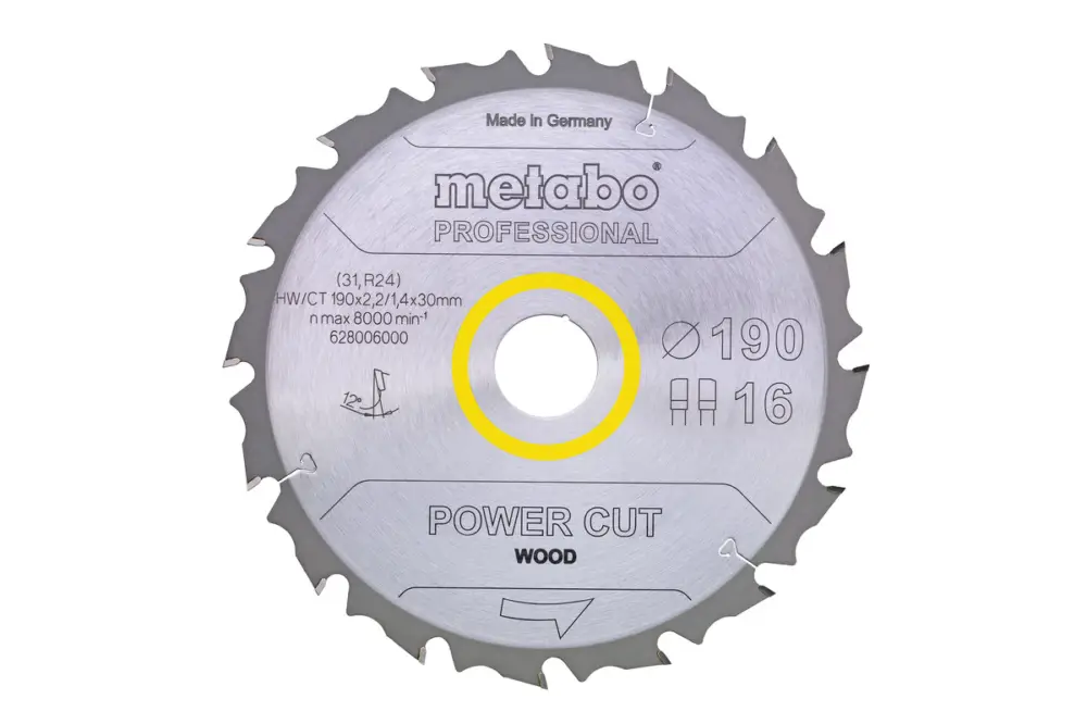 Solange Der Vorrat Reicht METABO Sägeblatt "power cut wood - professional", 190x30, Z16 FZ/FA 12° 628006000