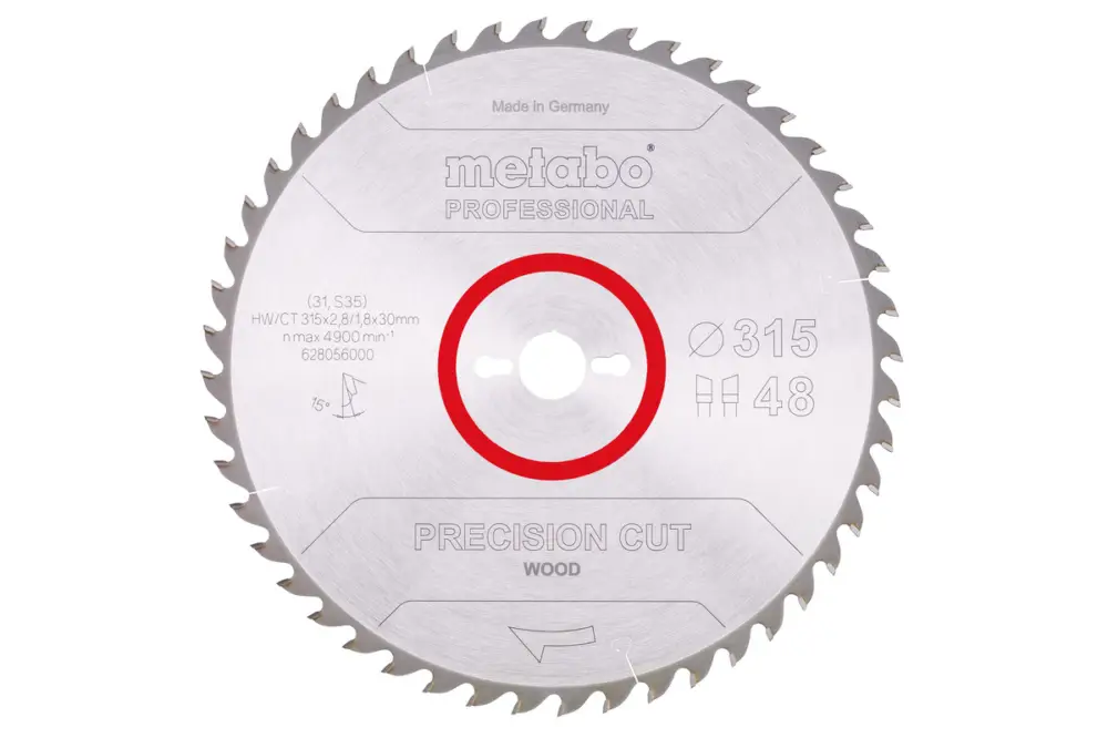 Neu METABO Sägeblatt "precision cut wood - professional", 315x30, Z48 WZ 15° 628056000