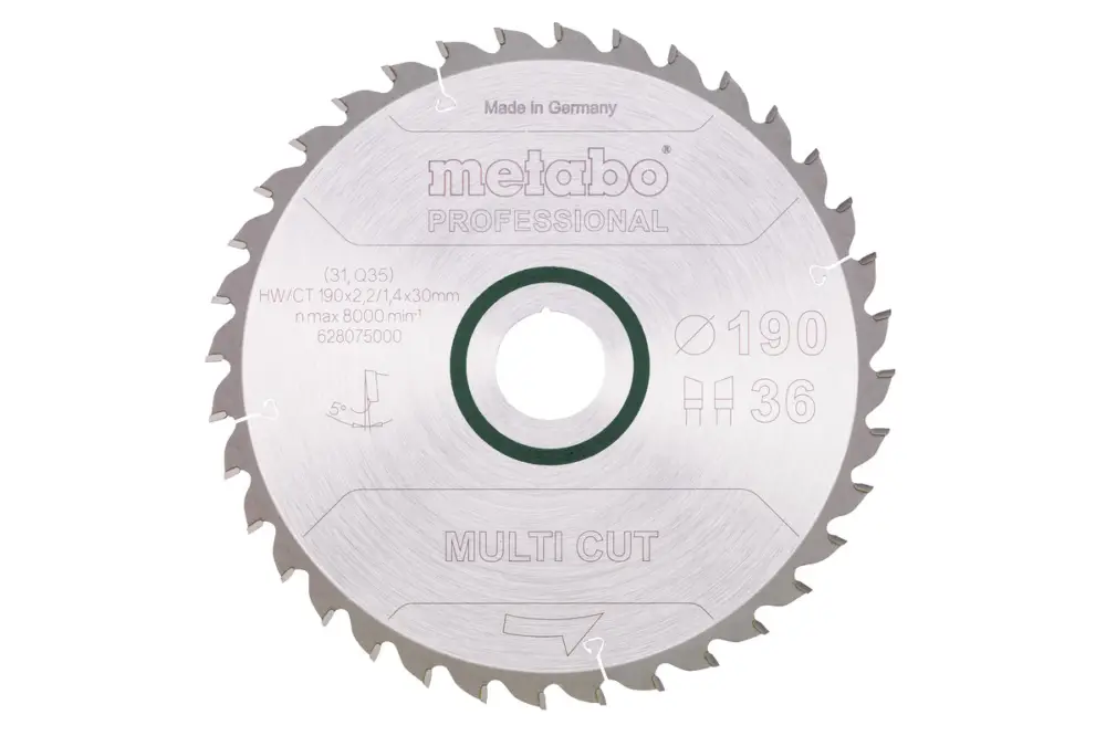 METABO Sägeblatt "multi cut - professional", 190x30, Z36 WZ 5° 628075000 Jetzt Bestellen