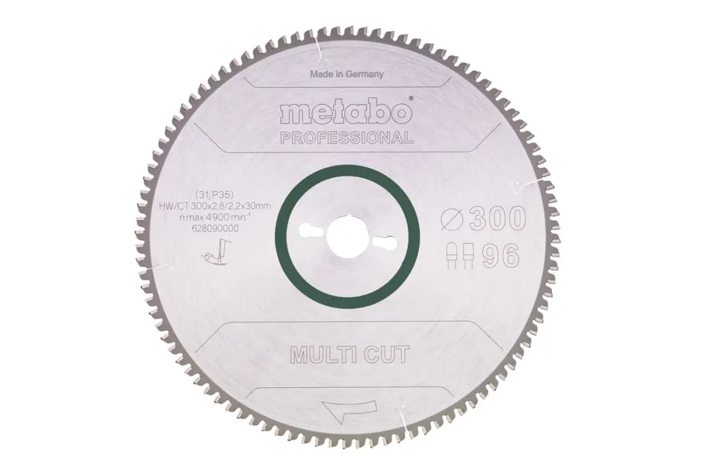 Top-Preis METABO Sägeblatt "multi cut - professional", 300x30, Z96 FZ/TZ, 6°neg. 628090000