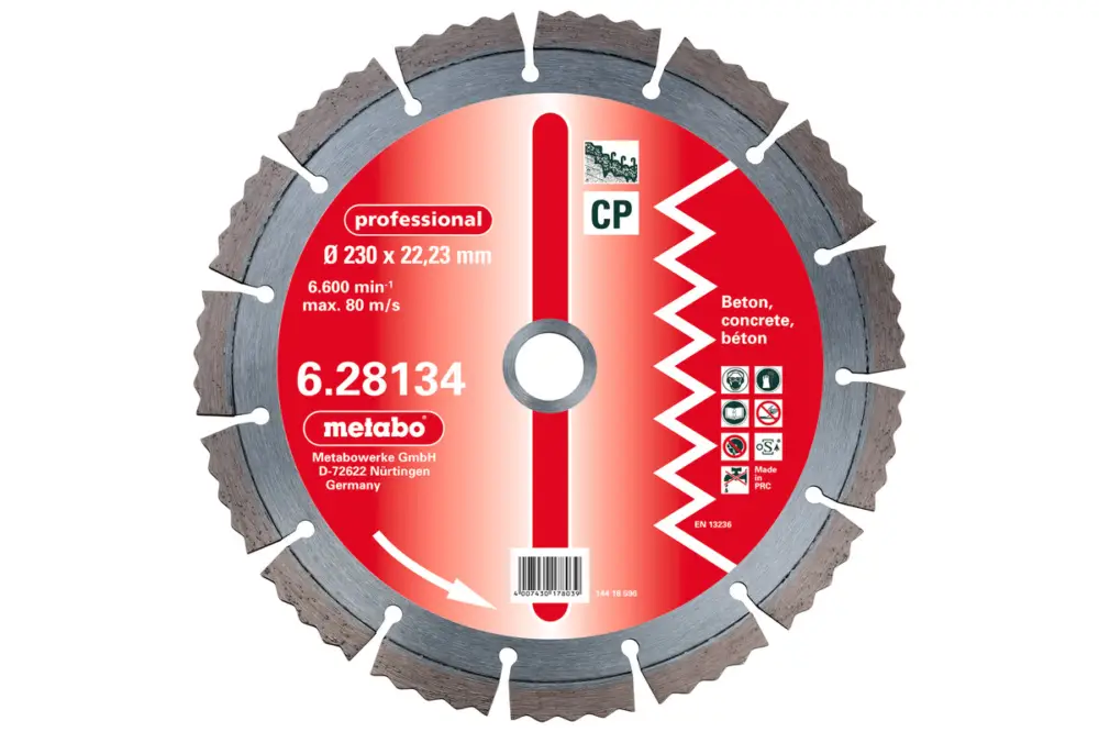 METABO Dia-TS, 180x2,3x22,23mm, "professional", "CP", Beton 628133000 Sichere Zahlung
