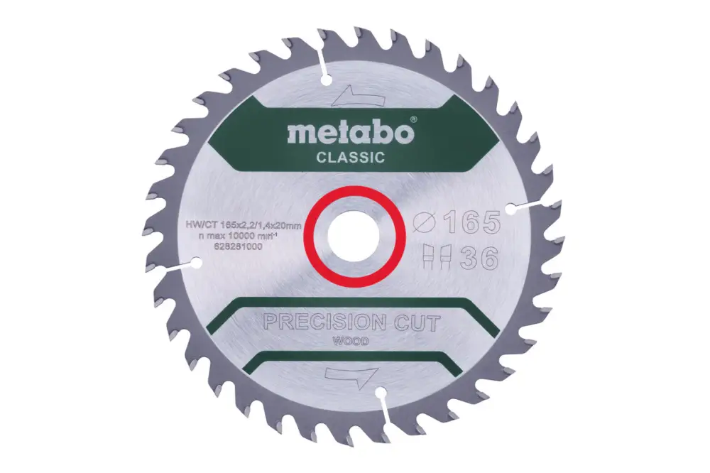 Sichere Zahlung METABO Sägeblatt "precision cut wood - classic"", 165x20 Z36 WZ 15° 628281000