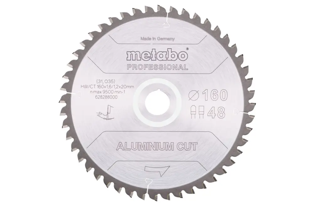 METABO Sägeblatt "aluminium cut - professional", 160x20 Z48 FZ/TZ 5°neg 628288000 Neu Im Sortiment