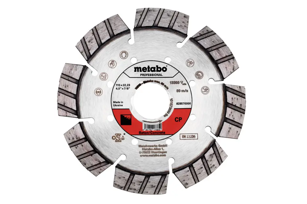 Mega-Angebot METABO Diamanttrennscheibe 115x22,23mm, "CP", Beton "professional" 628570000