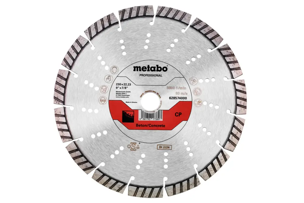 Angebot METABO Diamanttrennscheibe 230x22,23mm, "CP", Beton "professional" 628574000