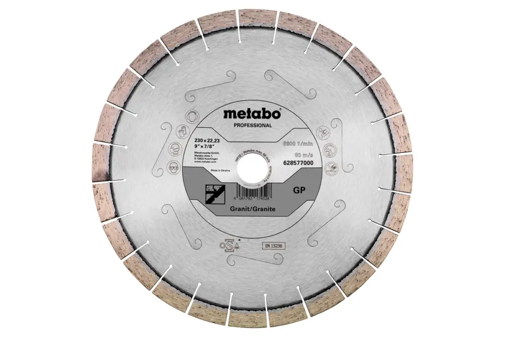 Neue Kollektion METABO Diamanttrennscheibe 230x22,23mm, "GP", Granit "professional" 628577000