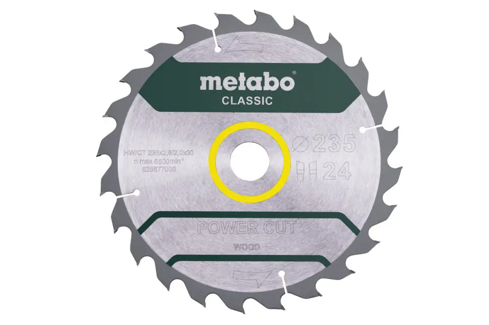 METABO Sägeblatt "power cut wood - classic", 235x30, Z24 WZ 18° 628677000 Highlight