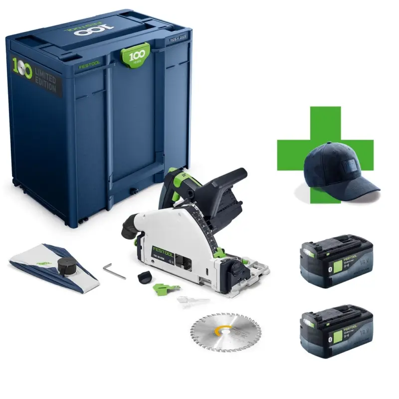 Festool Akku-Tauchsäge TSC 55 KEB-Basic 100Y 578223 + 2x Akkupack 18V 5,0 577660 Schnäppchen